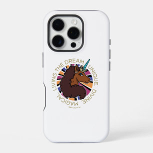 Afro Unicorn Living the Dream Design iPhone 16 Pro Case
