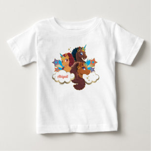 Afro Unicorn “Made of Magic” Trio Design Baby T-Shirt