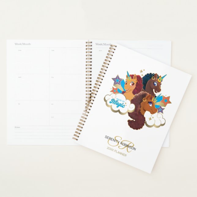 Afro Unicorn “Made of Magic” Trio Design Planner (Display)