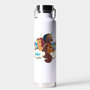Afro Unicorn “Made of Magic” Trio Design Water Bottle
