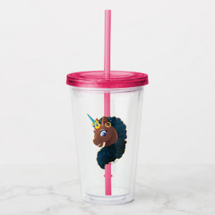 Afro Unicorn   Magical Acrylic Tumbler
