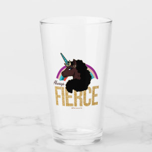Afro Unicorn   Magical - Always Fierce Glass