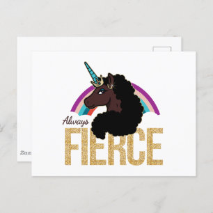 Afro Unicorn Magical - Always Fierce Postcard