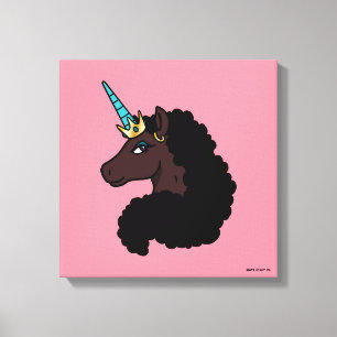 Afro Unicorn   Magical Canvas Print