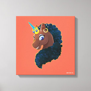 Afro Unicorn   Magical Canvas Print