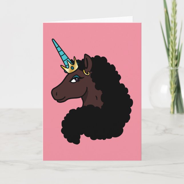 Afro Unicorn | Magical Card (Front)