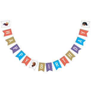 Afro Unicorn Magical Happy Birthday Bunting Flags