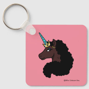 Afro Unicorn   Magical Keychain