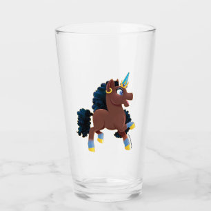 Afro Unicorn   Magical Prancing Glass