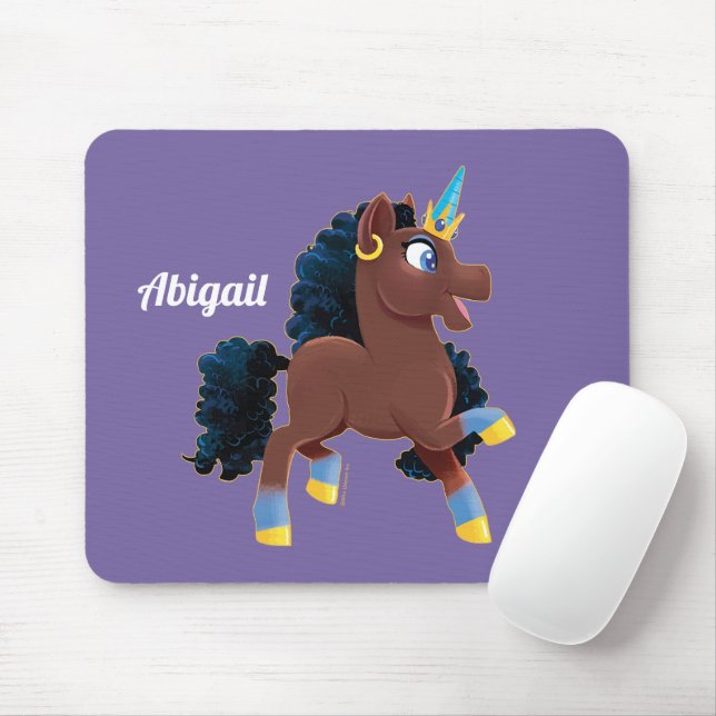 Afro Unicorn | Magical Prancing Mouse Pad (With Mouse)