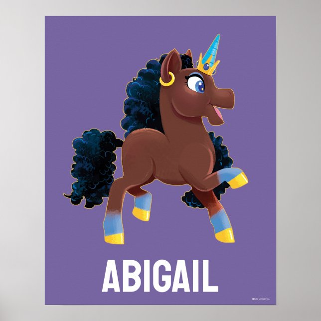 Afro Unicorn | Magical Prancing Poster (Front)