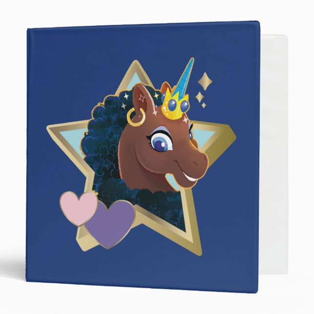 Afro Unicorn Magical Star Binder (Front/Inside)