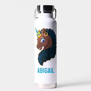 Afro Unicorn Magical Water Bottle