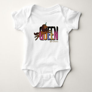 Afro Unicorn Queen Design Baby Bodysuit