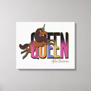Afro Unicorn Queen Design Canvas Print