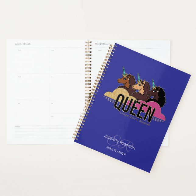 Afro Unicorn Queen Trio Design (Devant avec enveloppe)