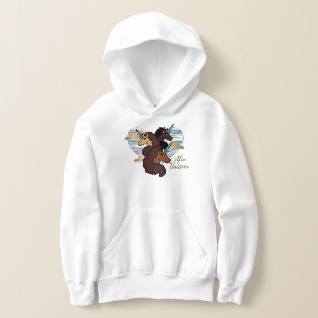 Afro Unicorn Trio Heart Design (Laydown)
