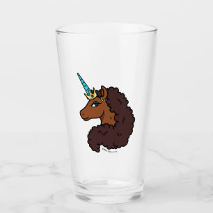 Afro Unicorn   Unique Glass