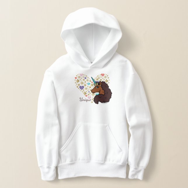 Afro Unicorn | Unique Heart Design (Laydown)