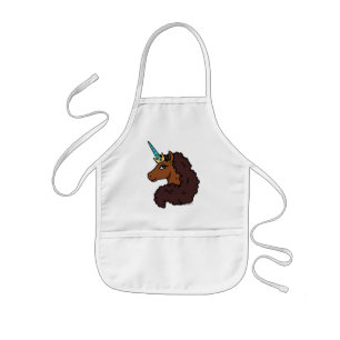 Afro Unicorn   Unique Kids Apron