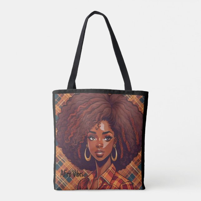 Afro Vibes Tote  for Life Bag (Back)
