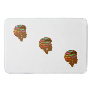 Afro Woman Bath Mat