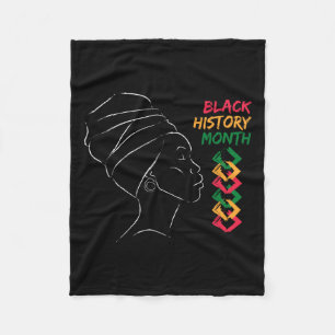 Afro Woman Black History Month Colour Men Women Wo Fleece Blanket