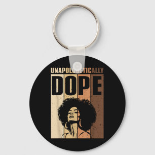 Afro Woman Unapologetically Black Strong Girls Vin Keychain