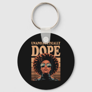 Afro Woman Unapologetically Keychain
