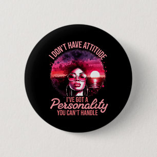 Afro Women Black Pride African American Girl Women 2 Inch Round Button