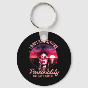 Afro Women Black Pride African American Girl Women Keychain