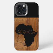 AFRoCA FEMALE Afro plus Africa Wood Grain look