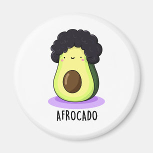 Afrocado Funny Avocado With Afro Pun  Magnet