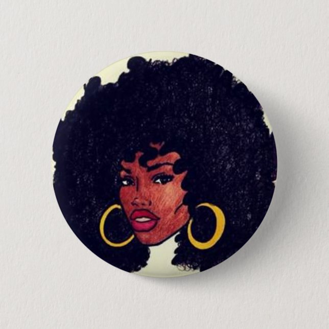 Afrocentric 2 Inch Round Button (Front)