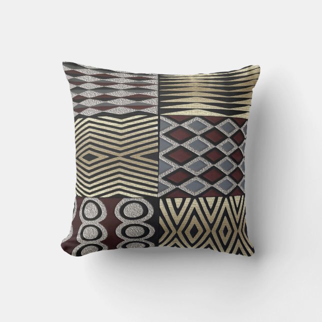 Afrocentric   Abstract  Throw Pillow (Front)