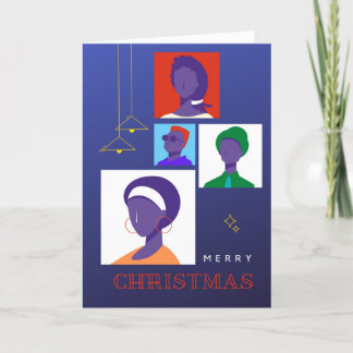 Afrocentric Art Deco Christmas Card 005