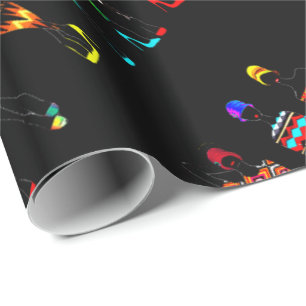 Afrocentric art wrapping paper