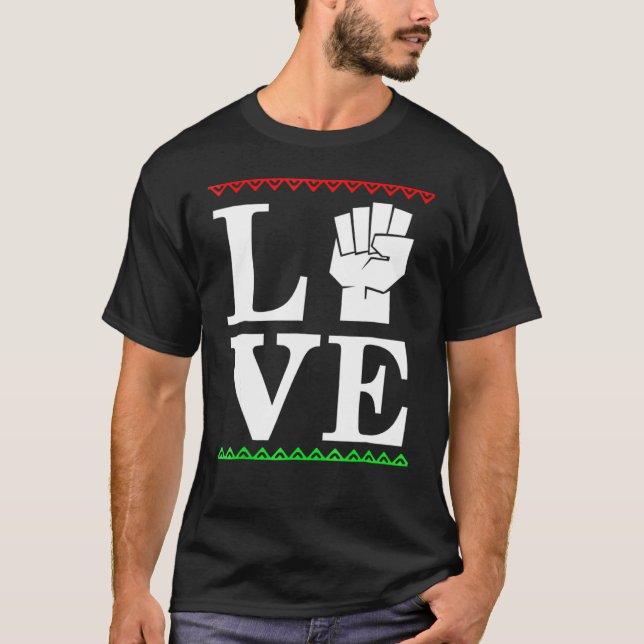 Afrocentric Back Pride Equality T-Shirt (Front)