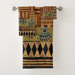 Afrocentric  bath towel set