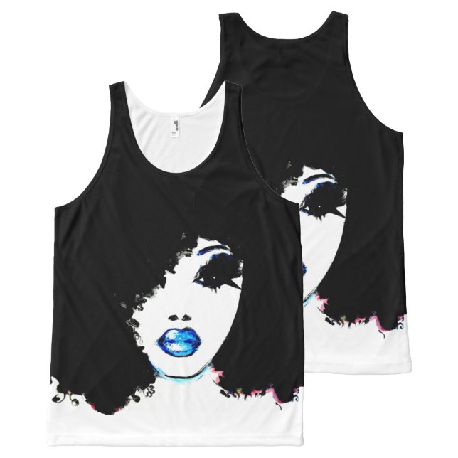 Afrocentric Beauty All-Over-Print Tank Top (Front and Back)