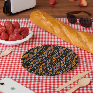Afrocentric Black Family Get Together Paper Plate