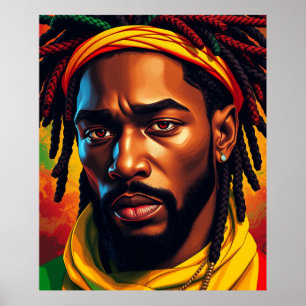 Afrocentric Bro African Men Melanin Bruh Black Dad Poster