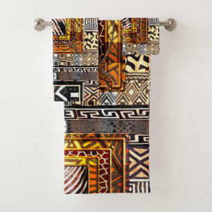 Afrocentric Geometric: Cultural Flair Bath Towel Set