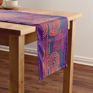 Afrocentric Geometric Motif Short Table Runner