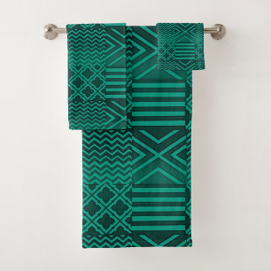 Afrocentric Geometric Print • Bath Towel Set