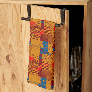 Afrocentric Geometric Print  Kitchen Towel