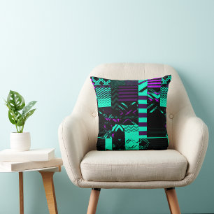 Afrocentric Geometric Print Throw Pillow