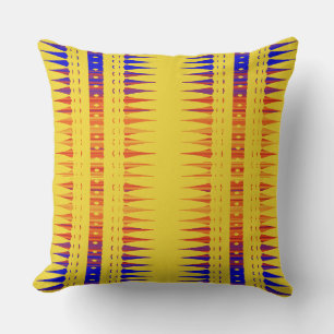 Afrocentric Geometric Print  Throw Pillow