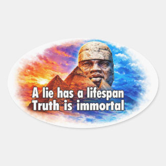 Afrocentric greatness quote oval sticker