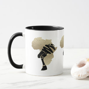 Afrocentric Heritage Design • Africa In Gold Mug